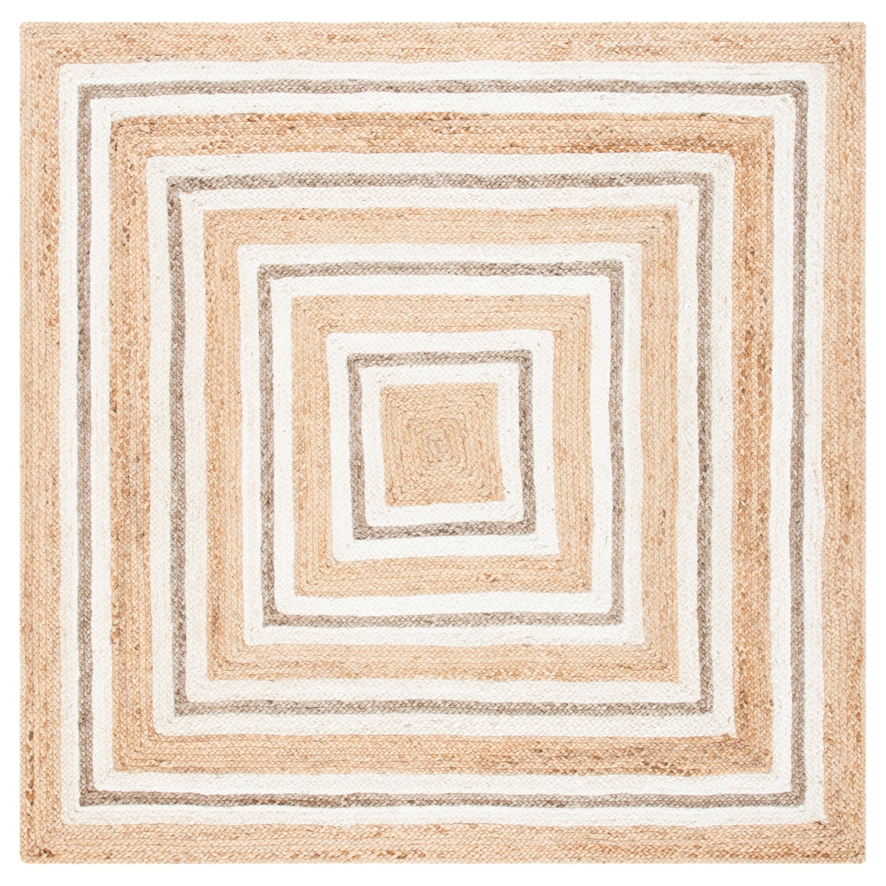 SAFAVIEH Natural Fiber Asia Geometric Area Rug, Natural/Ivory, 5' x 8'