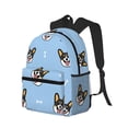 thumbnail image 2 of Daiia Corgi Dog School Backpack for Men Women, Unisex Large Waterproof Bookbag Schoolbag Casual Daypack for High School/College/Teens/Travel/Work Black, 2 of 8