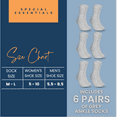 thumbnail image 5 of Special Essentials 6 Pairs Women's Non-Binding Diabetic & Circulator Ankle Socks - Comfortably Soft, Moisture-Wicking Cotton Grey, 5 of 8