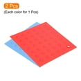 thumbnail image 3 of Unique Bargains Silicone Trivet Mats 2pcs, Square Dots Hot Pan Pads Dish Drying Mat for Kitchen Counter Table  Light Blue, Red, 3 of 5