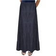 thumbnail image 2 of Women's Ankle Length Tiered Long Denim Prairie Skirt, 2 of 7