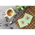 thumbnail image 3 of Carolines Treasures CK4290FC Chinese Crested Green Flowers Foam Coaster Set of 4 3 1/2 x 3 1/2 multicolor, 3 of 4