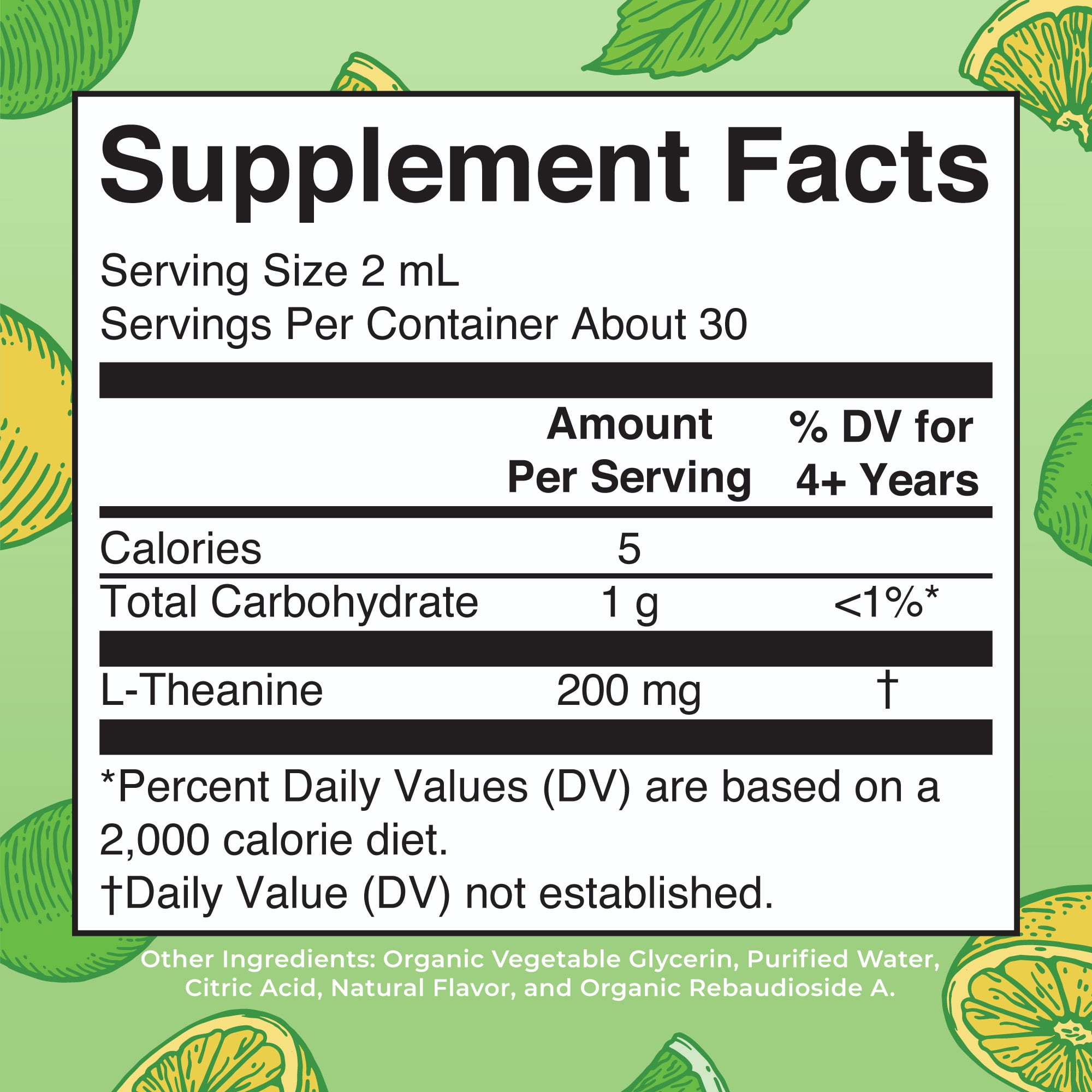 MaryRuth's L-Theanine 200mg Liquid Drops Stress Relief Vegan Supplement Unisex 30 Servings 2 fl. oz.