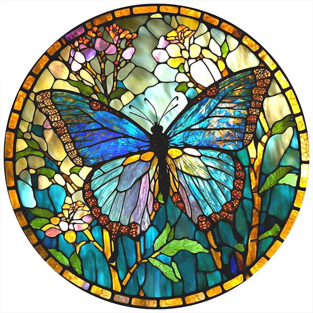 5D DIY Con Taladro Vitral Arte Mariposa 40x40cm