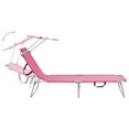 thumbnail image 4 of Suitable for Outdoor,Lawn,Courtyard,Beach,Sunbathing,Folding Sun Lounger with pink Aluminium, 4 of 9