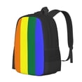 thumbnail image 2 of DouZhe Lightweight Backpack, Travel Outdoor Hiking Bag School Bookbag Casual Daypack Rainbow Lgbt Lgbtq Flag Prints Backpacks for Women Men, 2 of 7