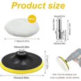thumbnail image 4 of 5Pcs 80mm Wool Polishing Pad Disc Sponge Pad Drill Kit for Auto Car Polish, 4 of 4