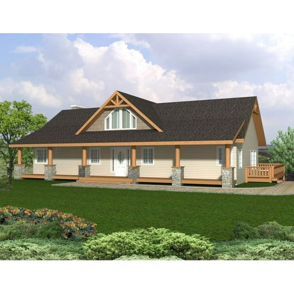 001-3259: Northwest 3 Bed, 3 Bath Luxury Home Plan, 3469 Sq Ft: Full Blueprints with License to Build by Home Plan Marketplace - Lesuto