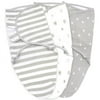 Baby Swaddle Blanket Wrap, 0-3-Month, Small-Medium, Newborn Babies Swaddling Sleep Sack, Infant Adjustable Swaddles, Grey