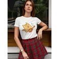 thumbnail image 2 of Cat Plays Guitar Cartoon T-Shirt Women -Image by Shutterstock, Female Large, 2 of 4