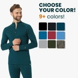 Merino.tech Men's Merino Wool Quarter Zip Base Layer with Socks, Army ...