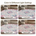 thumbnail image 7 of ODIKA 9'x12' Pink Boho Scroll Vine Border Center Trellis Damask Vintage Motifs Washable Area Rug None for Dining Room, Basement, Large Office, Non-Slip Chair-Friendly, 7 of 7