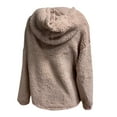 thumbnail image 7 of Fesfesfes Women Hooded Flannel Zipper Lace Long Sleeve Casual Sweatshirt Pullover Top Coat Under $10, 7 of 7