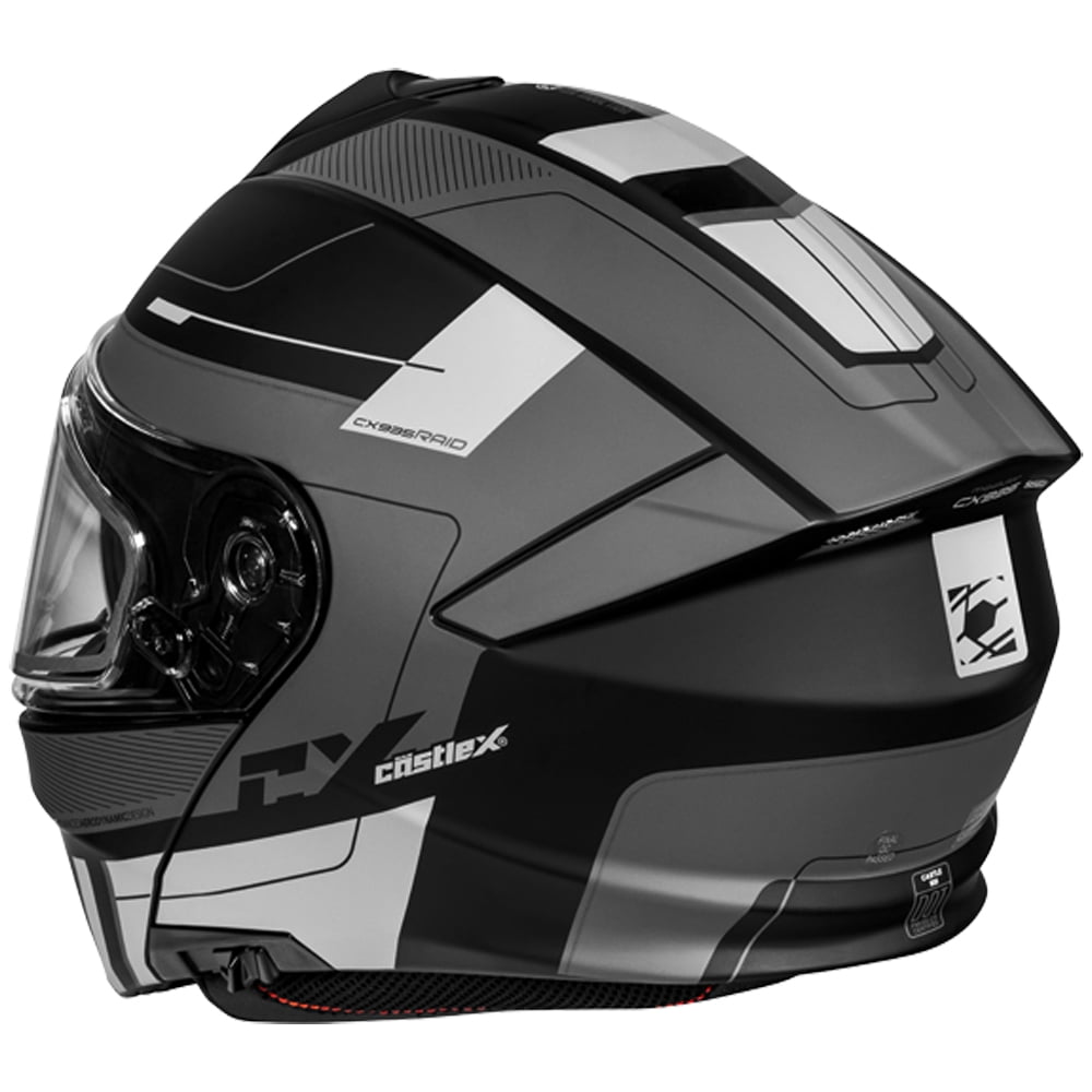 Castle CX935 Raid Modular Motorcycle Helmet Matte Charcoal/Silver 4XL