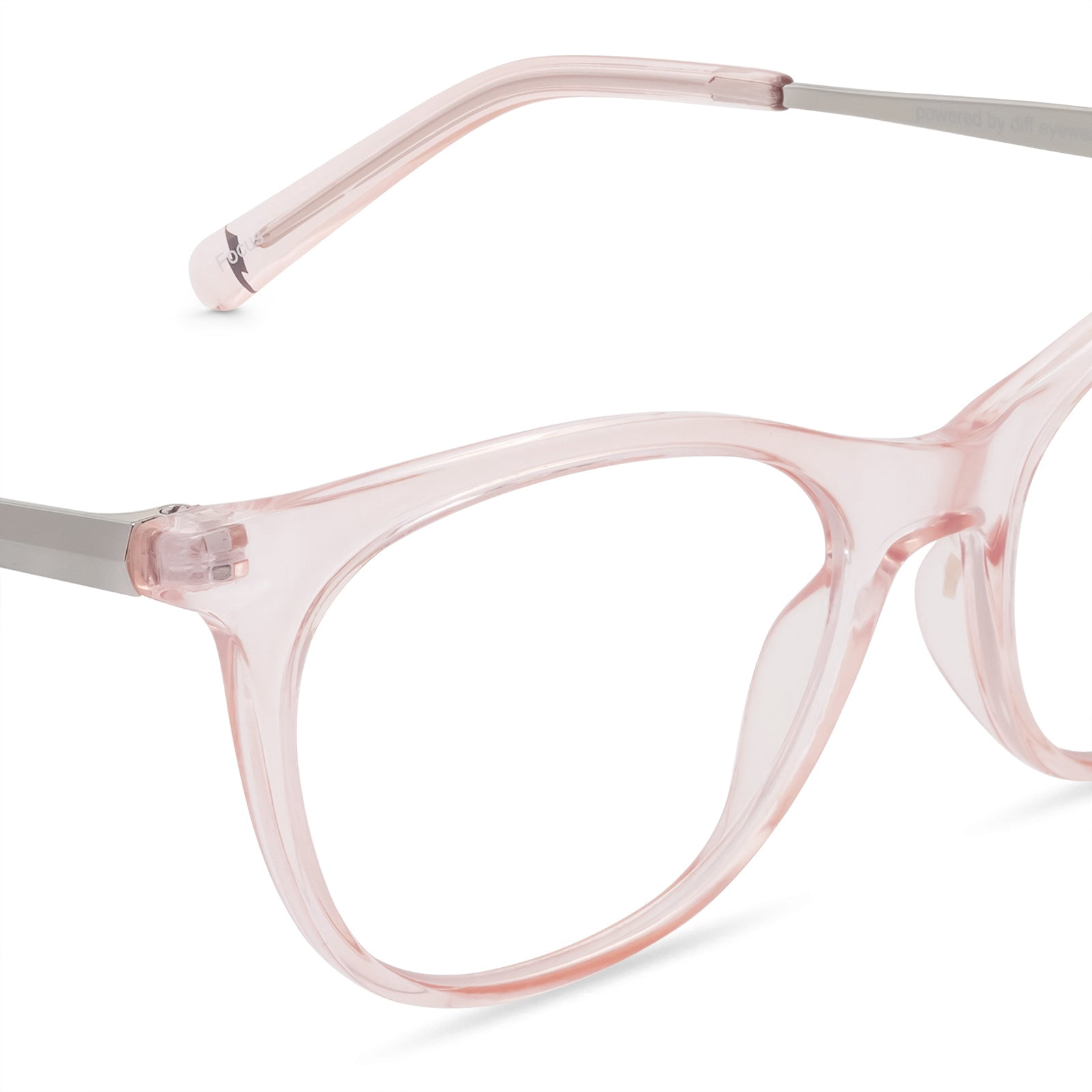 (2 pack) Women's Health Focus Blue Light Blocking Glasses for Computer UV and Gaming Protection by DIFF Eyewear Light Pink Crystal