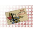 Entryways Queen of Hearts Mat Off with Your Shoes Coir Doormat