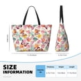 thumbnail image 4 of Sigee Butterflies and Roses Print Extra Large Waterproof Beach Travel Bag with Zipper - Durable and Versatile for Vacation, Gym, and Daily Use, 4 of 7