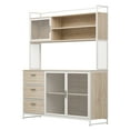 thumbnail image 3 of FUFU&GAGA 59"W Kitchen Cabinet Pantry with Sleek Design & Ample Storage - 59"W 68.5"H Oak, 3 of 5