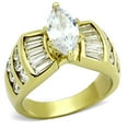thumbnail image 1 of Alamode TK1235-9 Femmes IP Or Bague en Acier Inoxydable avec AAA Grade CZ en Clair - Taille 9, 1 of 1