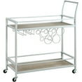 thumbnail image 3 of FirsTime & Co. Silver And Gray Francesca Bar Cart, Industrial, Metal, 30 x 13 x 32.5 in, 3 of 6
