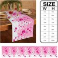 thumbnail image 7 of Pink Christmas Table Runner, White Xmas Tree Snowflakes Pink Balls Cotton Linen Tablecloth Holiday Farmhouse Table Decor for Home,Kitchen,Dining Room,Indoor,Outdoor,13X48 Inches Long, Winter, 7 of 7
