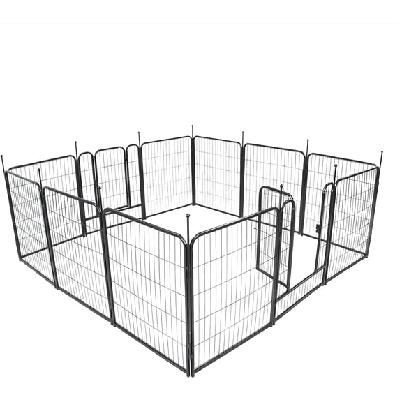 hostic Heavy Duty Metal Dog Playpen 12 Panels 32 x 26 Inch Indoor Outdoor