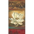 thumbnail image 2 of Pinto, Patricia 14x24 White Modern Wood Framed Museum Art Print Titled - Red Eclecticism with Water Lily, 2 of 4