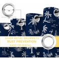 thumbnail image 6 of Navy Blue Tropical Plant Blackout Curtains for Bedroom/Living Room, Thermal Insulated Kitchen Curtains, Summer Coconut Trees Coastal Grommet Darkening Window Treatment Drapes 52"x63"x2, 6 of 8