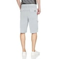 thumbnail image 2 of RawX Men's Belted Snap Closure Pockets Cargo Shorts, White, Size 34, 2 of 3