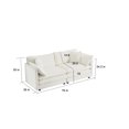 thumbnail image 2 of GNIXUU 2 Piece Chenille Cloud Couches Set, Modern Loveseat Couch Set Living Room Furniture Set for Apartment Office,White, 2 of 7