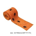 thumbnail image 3 of Halloween Wired Edge Ribbon, 5 Yard Bat Spider Web Ghost Dots Printed Ribbons Wrapping Ribbon for Halloween Party Decoration Wreath DIY Craft, 2.5inch wide, 3 of 5