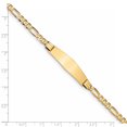 thumbnail image 3 of 14k Figaro Soft Diamond Shape ID Bracelet (Weight: 7.38 Grams, Length: 7 Inches), 3 of 3