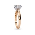thumbnail image 3 of AFFY Solitaire Engagement Rings For Women 8MM Cushion Cut Lab Created Moissanite 4-Prong Solitaire Engagement Promise Rings in 10K Solid Rose Gold, Ring Size 7.5, 3 of 6