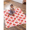 thumbnail image 4 of Yibo Strawberry Pattern Blanket Soft Flannel Throws Cozy Lightweight Blankets for Couch Bed Sofa Practical Gift Unisex X-Small 40"×30" for Toddler/Leg, 4 of 7
