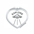 thumbnail image 1 of spacecraft explo alien life mirror travel magnification portable handheld pocket makeup, 1 of 3