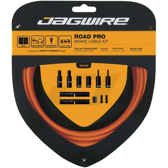 Jagwire Pro Brake Cable Kit Road SRAM Shimano Pre-stretched Orange