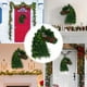 thumbnail image 2 of Guirnalda de pino perenne con plumas artificiales, guirnalda navideña de cedro natural de tacto real, decoración de pared para chimenea y mesa de comedor, 15,7 pulgadas, 2 of 8