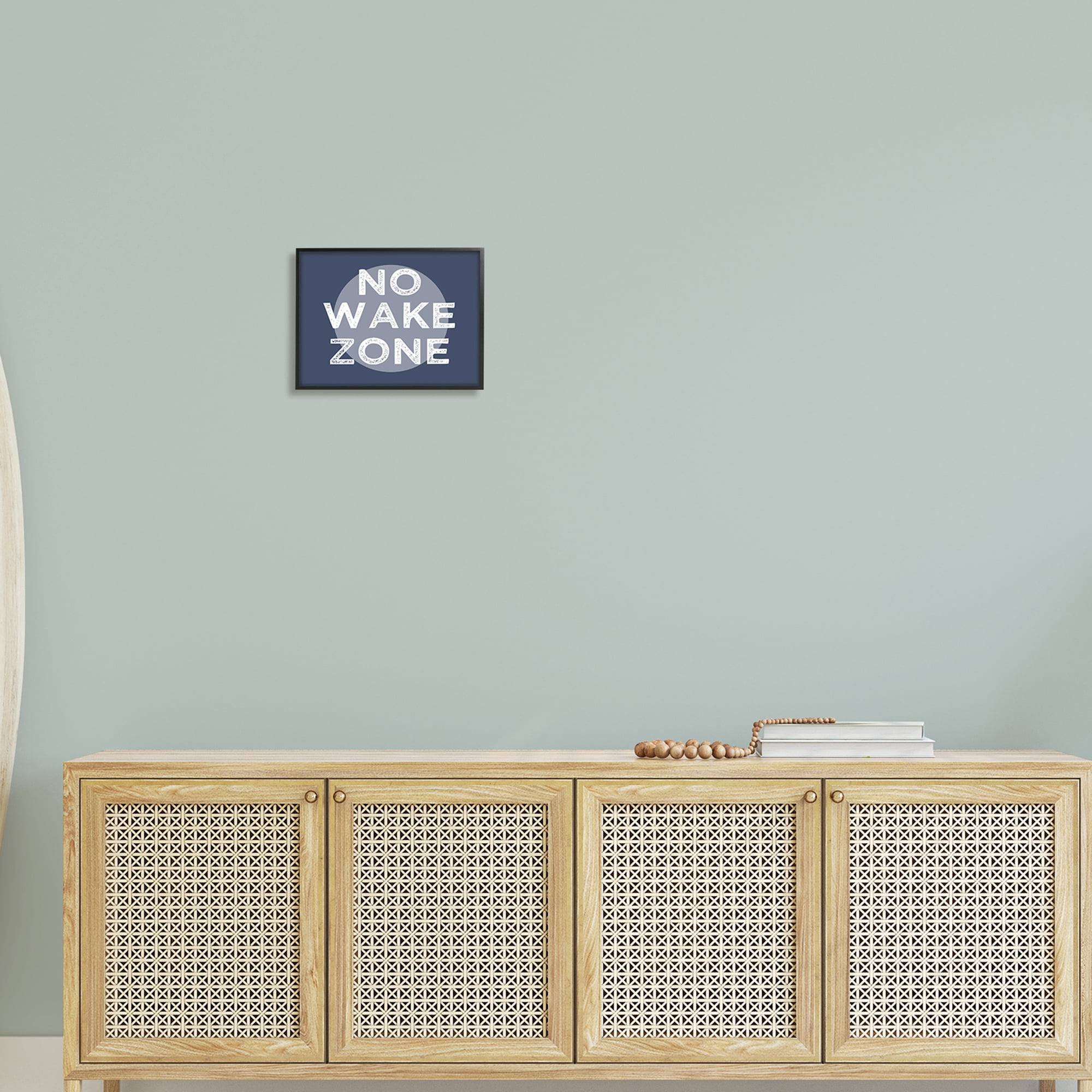 Stupell Industries No Wake Zone Circular Background Grunge Textured Words,14 x 11, Design by Daphne Polselli