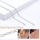 thumbnail image 3 of Cadenas de clip de acero inoxidable de 32 pies, carrete de eslabones, cadenas de cable para collares, ancho de 4,3 mm, para mujeres, joyería, collares, pulseras, colgantes., 3 of 7