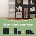 thumbnail image 4 of LEDREM 16-Cube Modular Storage System - Heavy Duty Plastic&Metal nizer,Tool-Free Assembly, Multi-Functional Use, All age,Black, 4 of 6