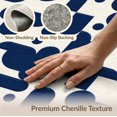thumbnail image 6 of ODIKA 8'x10' Navy Blue Modern Geometric Abstract Washable Area Rug Contemporary Rounded Shapes Interlocking Modular Design Mid Century Durable, Non-Slip for Living Room, Under Sectional, Family, 6 of 7
