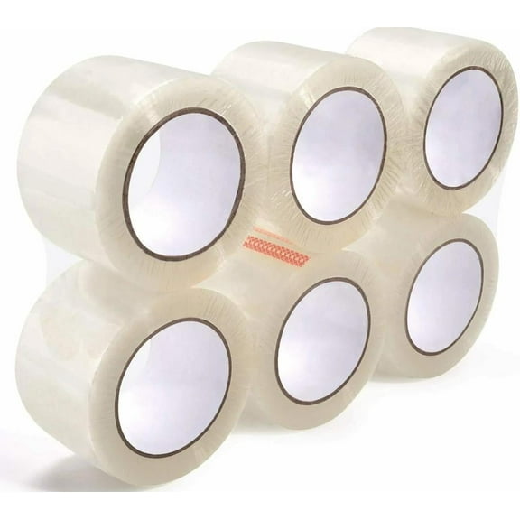 Clear Packing Tape 6 Rolls Per Pack 2" x 110 Yards 2 Mil Acrylic tape for home/office/commercial use
