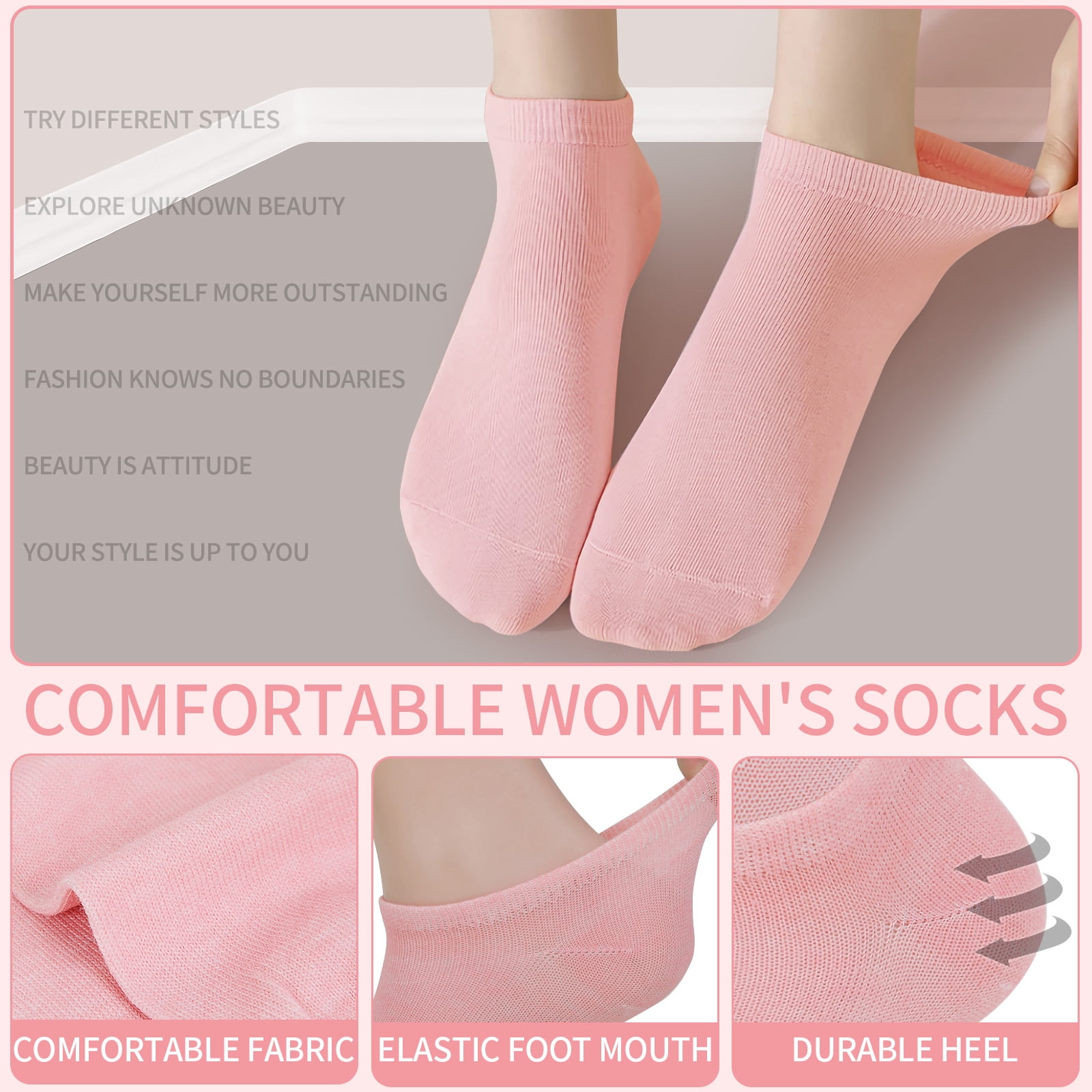 100 Pairs Womens Low Cut Ankle Socks Colorful Lightweight Ankle Socks Athletic Casual Bulk Socks for Women Teens