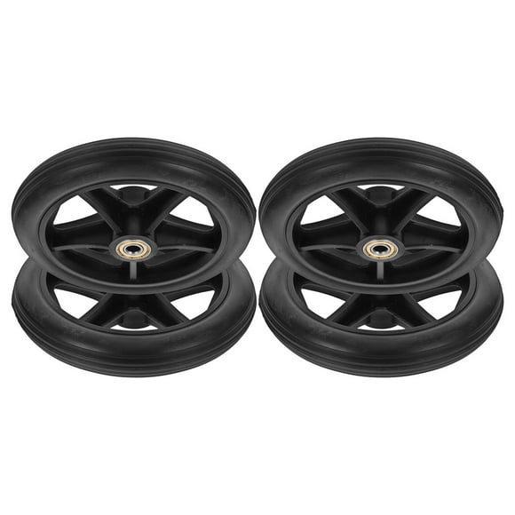 4PCS Replacement Wheelchair Wheels for Walkers 7 Inch Anti-Slip Rubber Tires Casters Rollers Wheels Universal Wheelchair Accessories