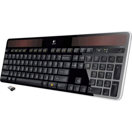 Logitech K750 Wireless Solar Keyboard - Wireless Connectivity - RF - USB Interface - English (Canada) - Compatible with Computer (PC) -