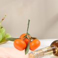 thumbnail image 1 of Simulación de fruta, naranja Artificial con hoja, Mini adorno de mandarina, modelo pequeño realista de Kumquat para restaurante de granja, 1 of 8