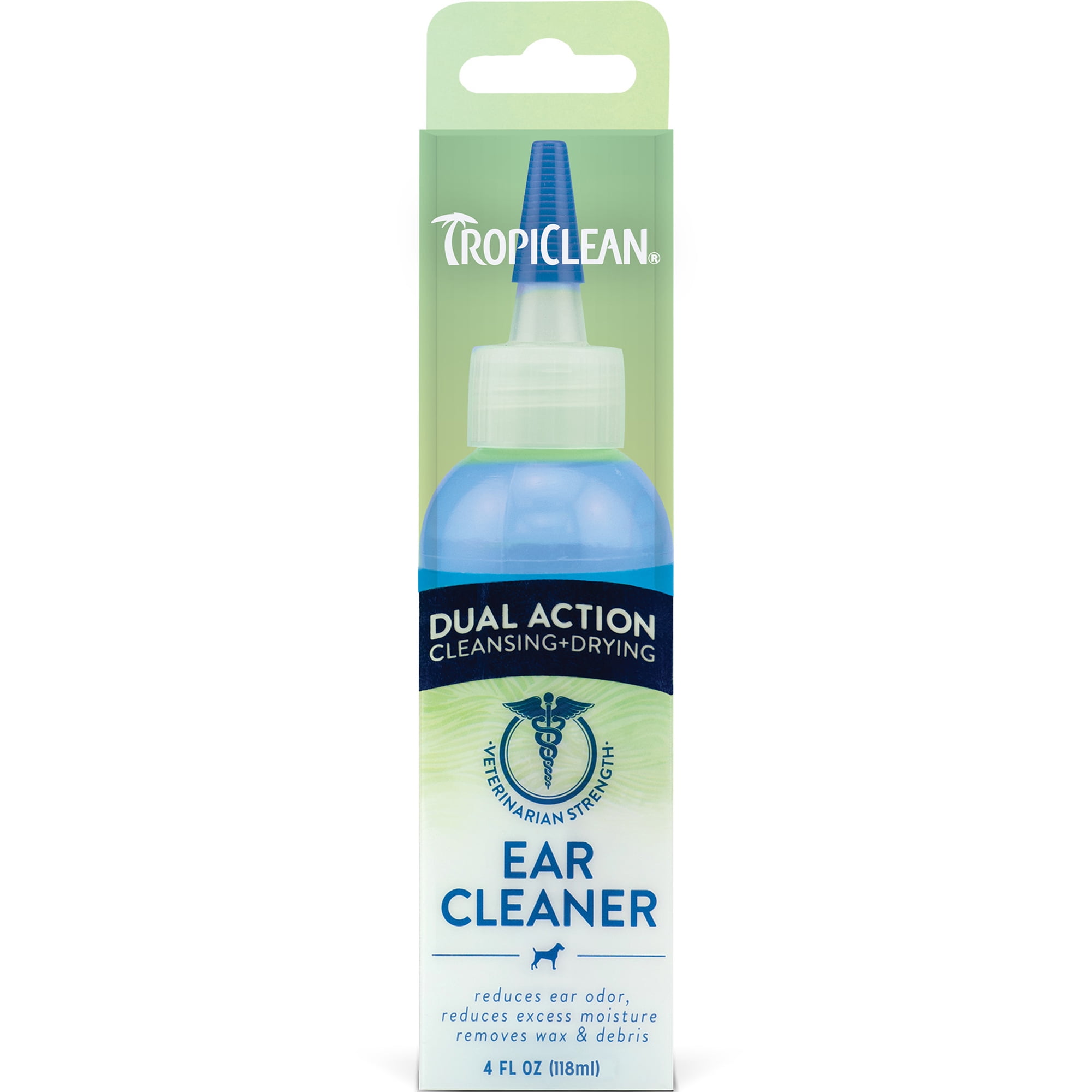 TropiClean Dual Action Ear Cleaner for Pets, 4oz A