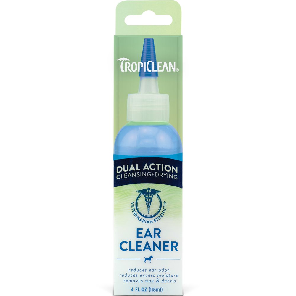 TropiClean Dual Action Ear Cleaner for Pets, 4oz A
