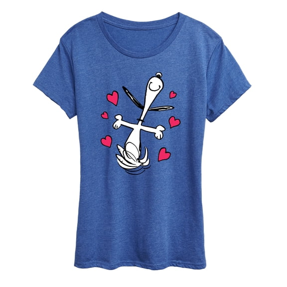 Peanuts - Snoopy Dancing Hearts - Women's Short Sleeve Graphic T-Shirt