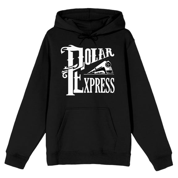 Polar Express Train Vector Art Men's Black Sweatshirt-XXL